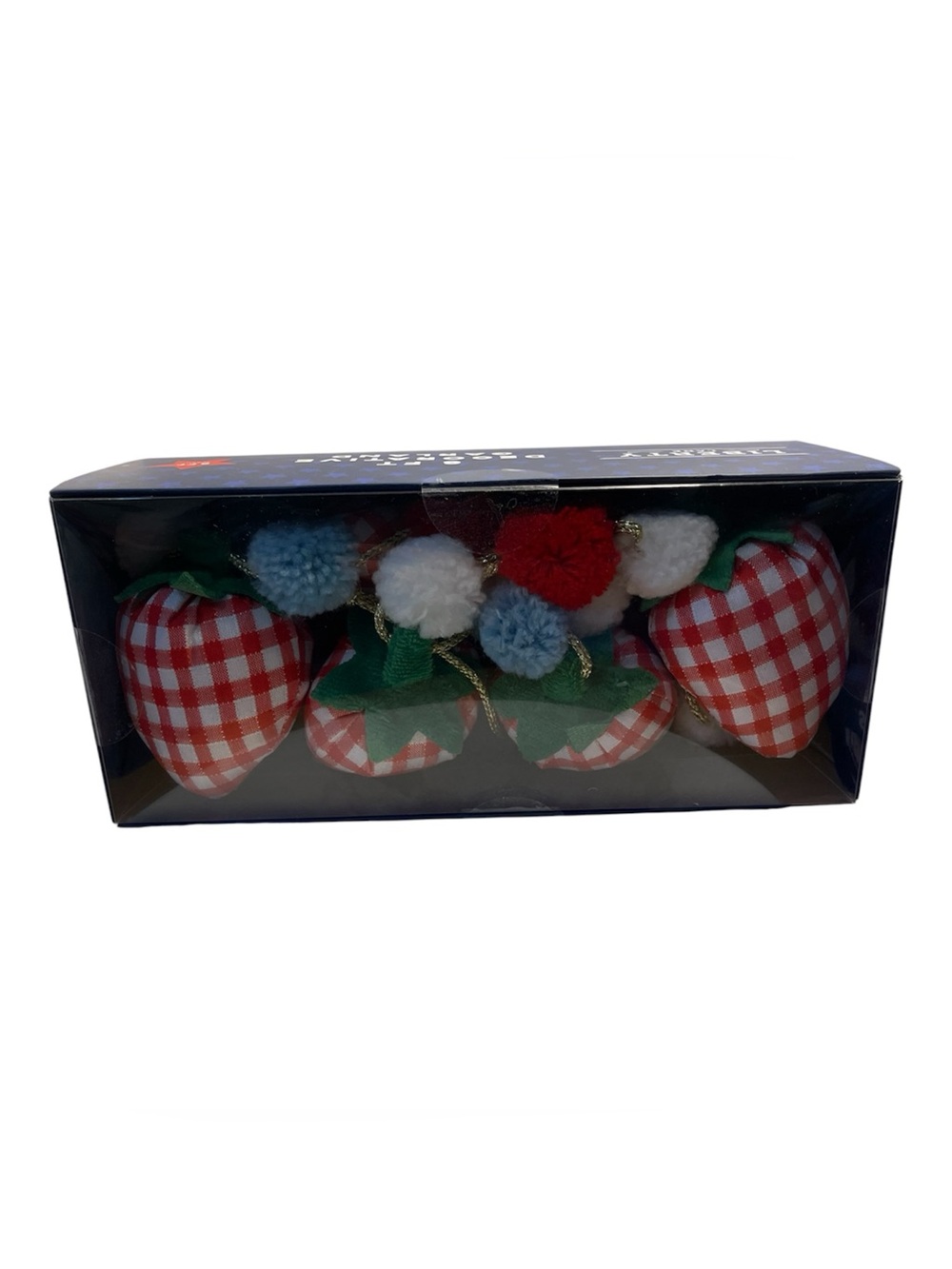 Liberty Lane Strawberry Garland Pom Pom Patriotic Decor 6 ft - NWT *